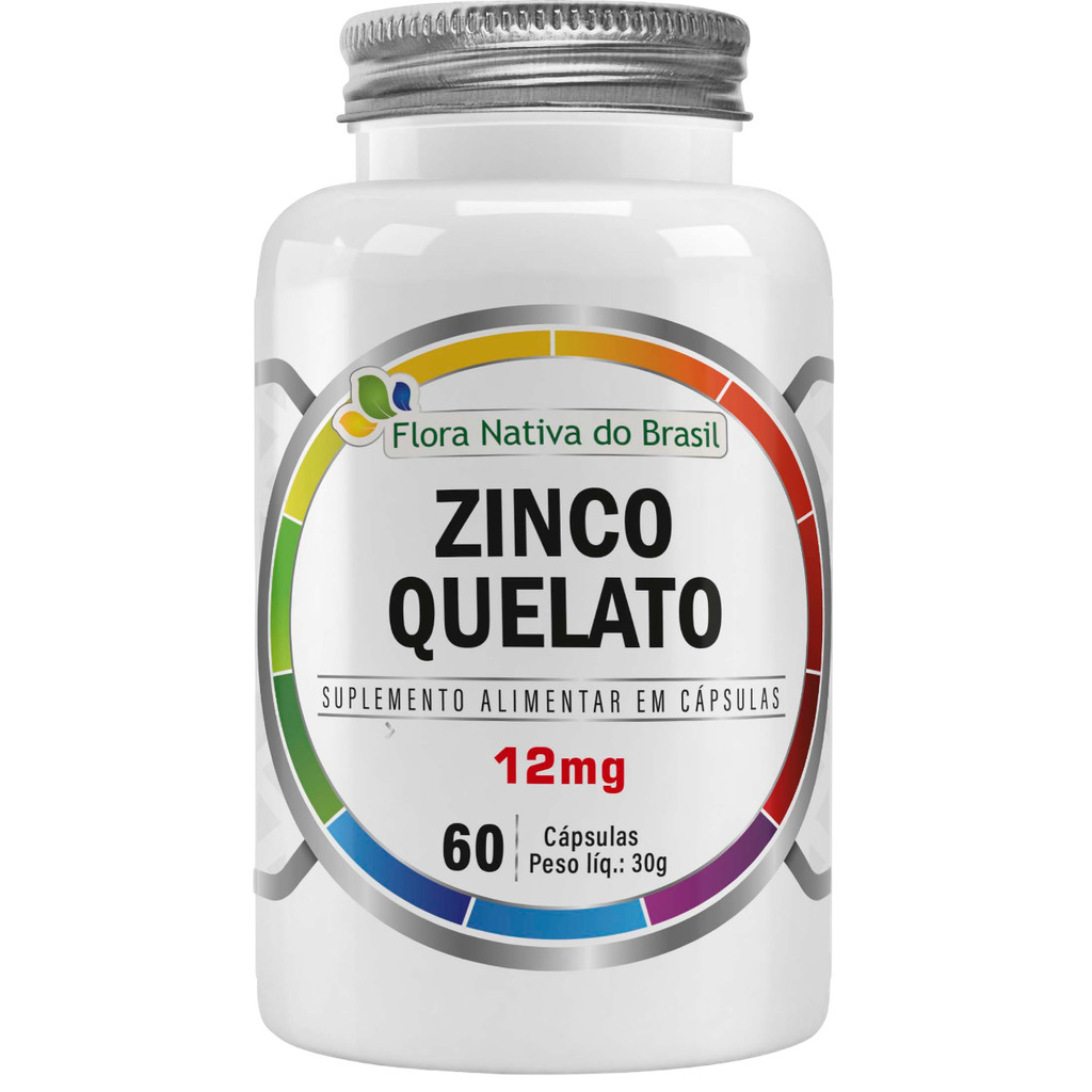 ZINCO QUELATO 12MG 60 CAPS FLORA NATIVA DO BRASIL