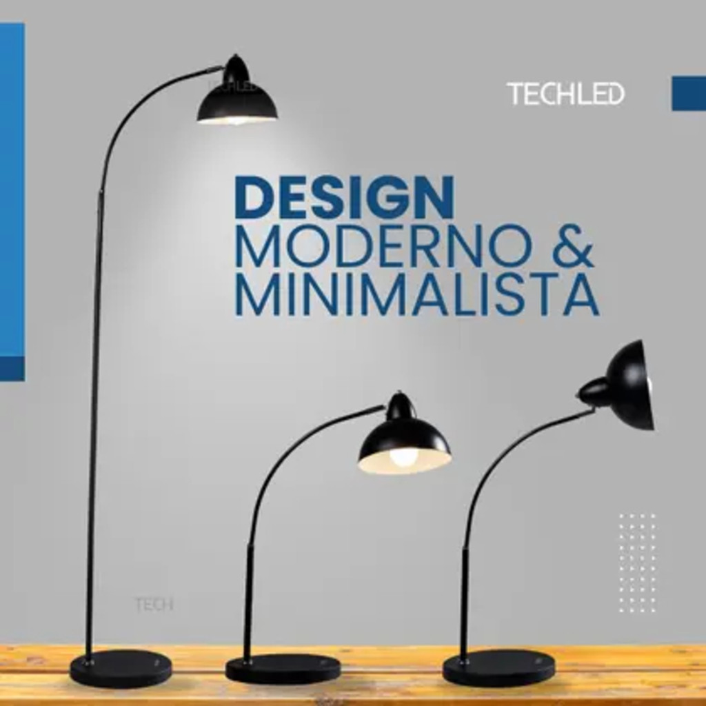 Luminaria De Piso Curva Abajur De Chão Pedestal Coluna LK655 em Oferta na Shopee