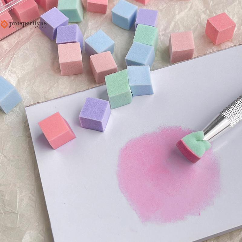 [prosperityus] 50/100 Unidades Conjunto De Esponja Quadrada Para Arte Em Unhas , Pincéis Gradientes Design De Esmalte Ge