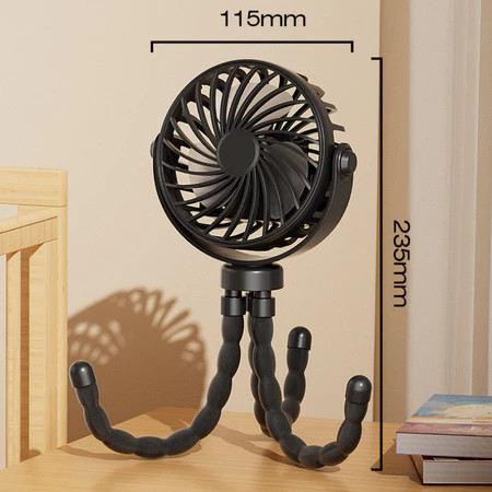 Mini Ventilador  Para Carrinho de Bebê Portátil Recarregável, Silencioso com Suporte Flexível em Oferta na Shopee