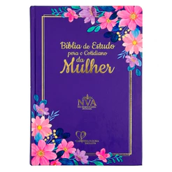 Bíblia de Estudo Para o Cotidiano da Mulher | NVA | Full Collor | Capa Dura Lilás