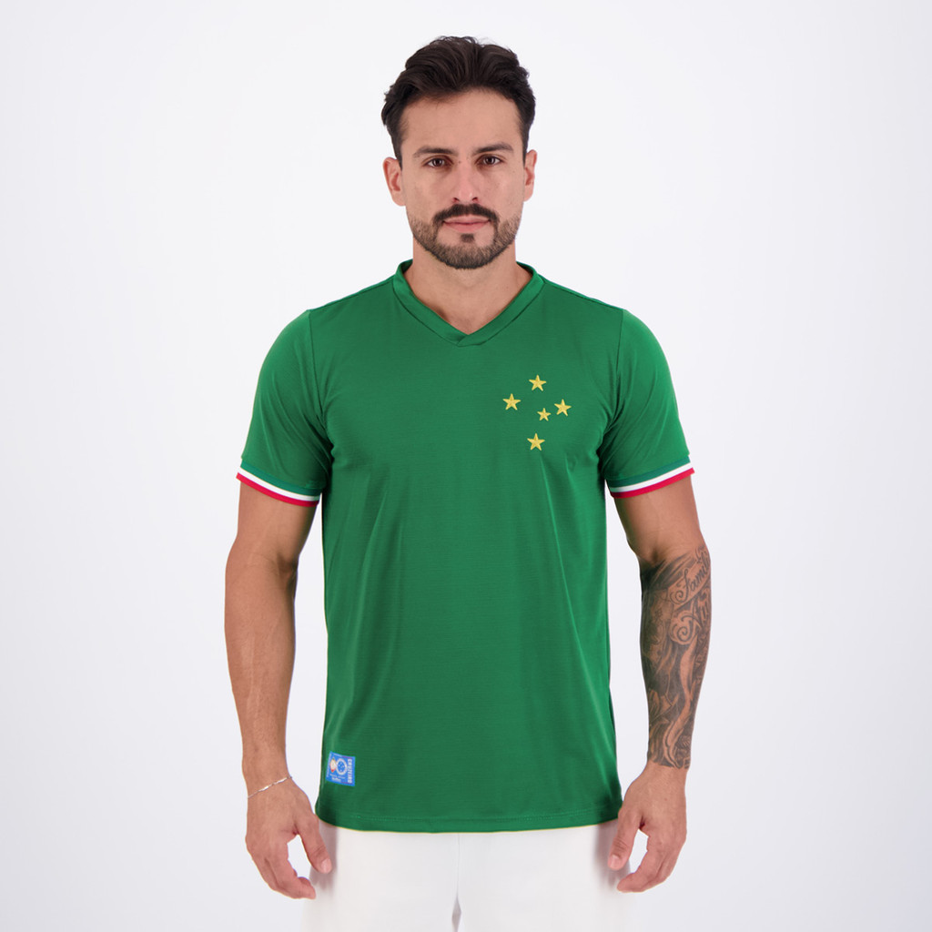 Camisa Cruzeiro Retrô Palestra Verde em Oferta na Shopee