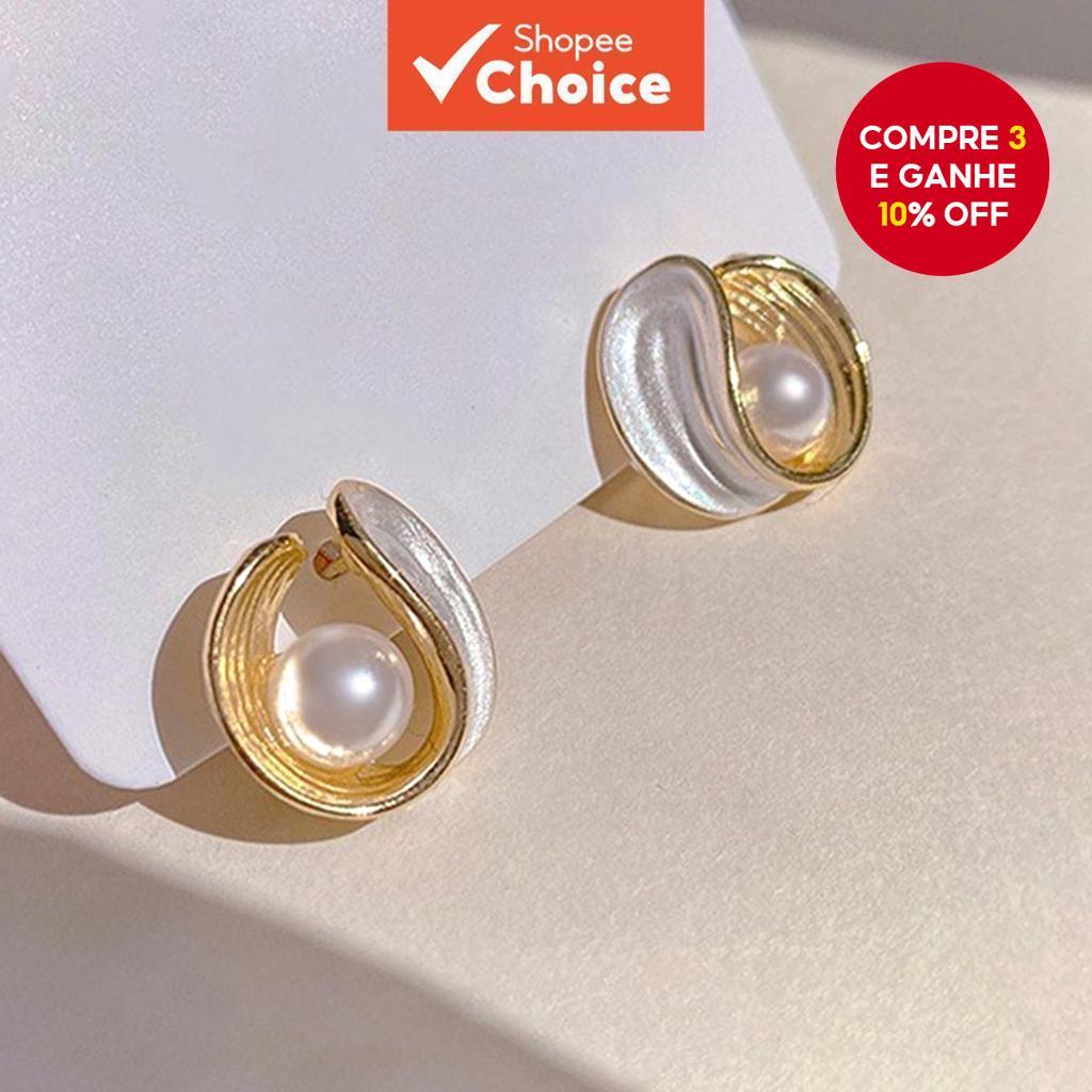 Brincos Elegantes De Círculo De Pétala De Opala Para Mulheres , Joias Clássicas De Luxo Festas , Presente Exclusivo Meni em Oferta na Shopee