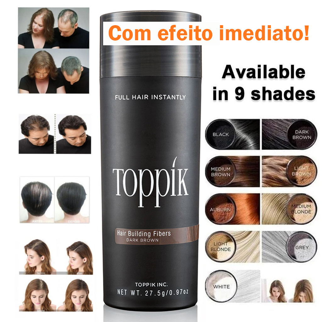 Bolsa/garrafa TOPIK 27.5g de cobertura esparsa para cabelo, peruca substitui imediatamente o cabelo em Oferta na Shopee