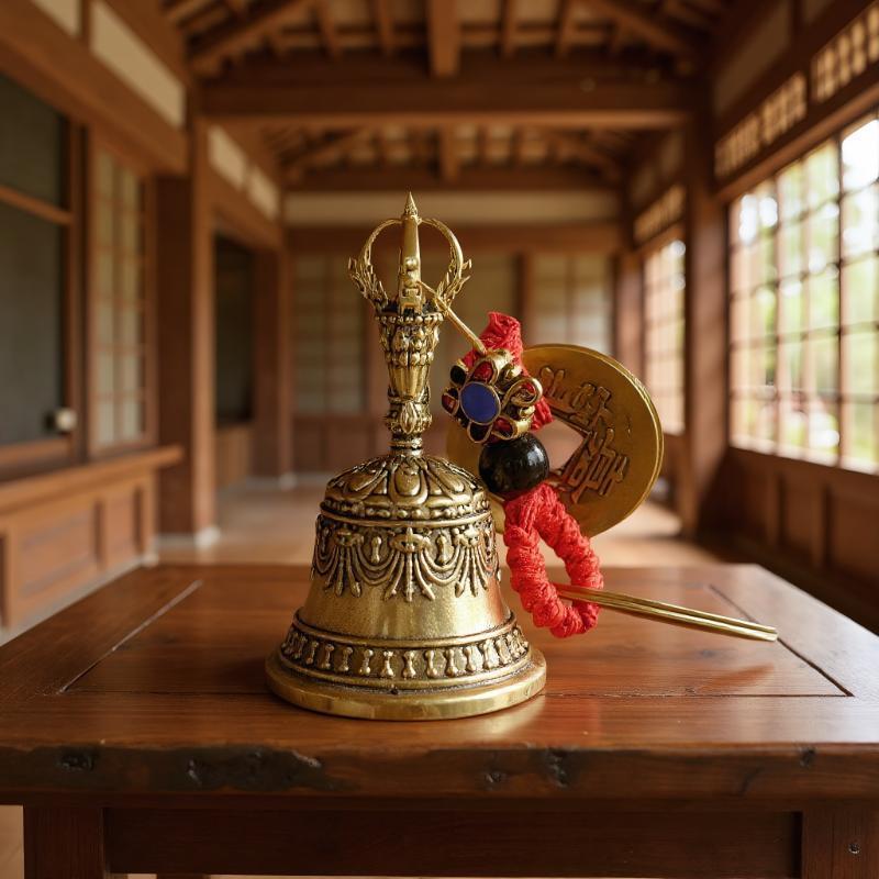 Imagem Decorador Retro Cobre Sinos De Vento Artesanato Em Bronze Fundição Caindo Tibetano Idéias Pingente De Novo