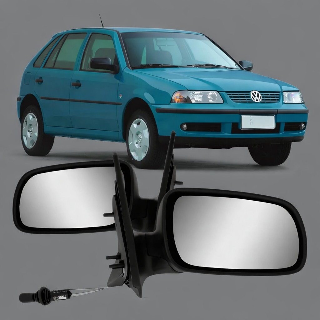 Par Retrovisor Gol G3 G4 1999 a 2008 4 Portas C/ Controle