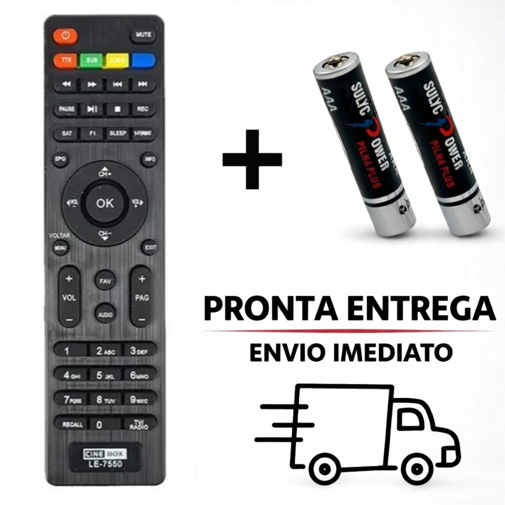 7550 Controle Remoto para TV CINE SUPREMO FANTASIA EXTREMO HDTV 4K **FBG-7500**