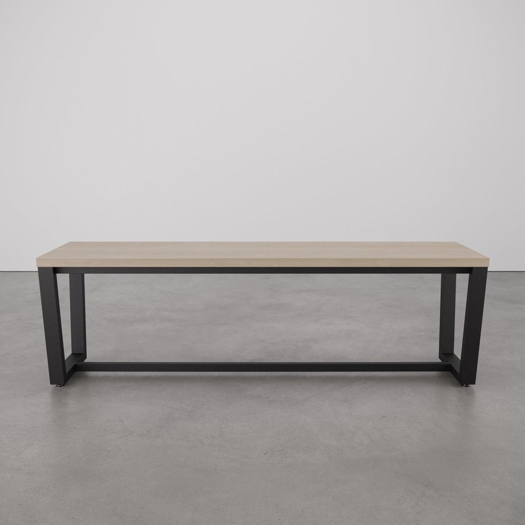 Banco 3 Lugares 150cm Estilo Industrial Concept CabeCasa MadeiraOriginals Marrom/Acácia/Preto Acácia/Preto