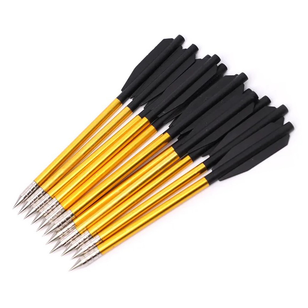 Flecha Balestra Alumínio Seta Besta 50 Libras e 80 Libras Kit 12un 15,6cm
