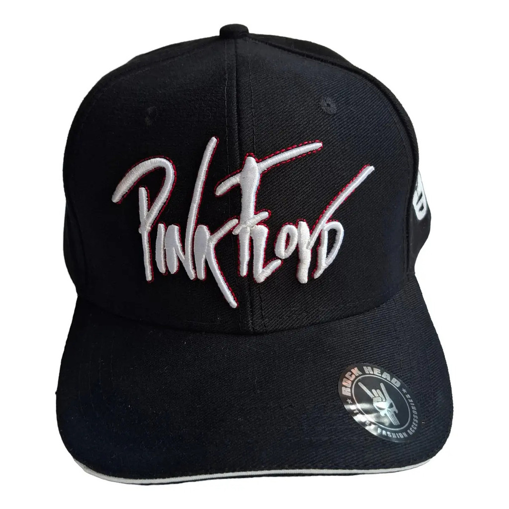 Boné Banda Pink Floyd Rock Strapback Aba Curva Preto Un