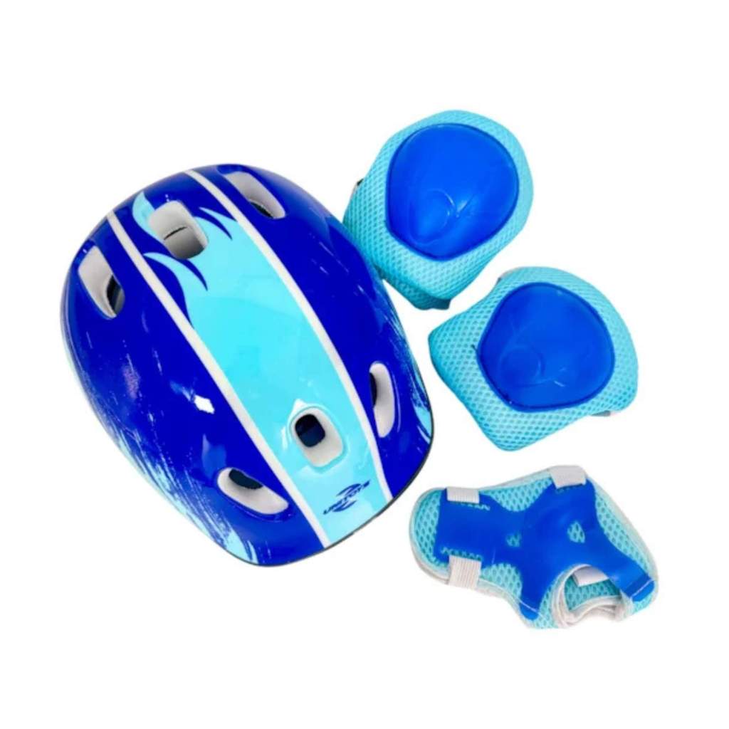 Kit Proteção Patins Skate Bicicleta Patinete Azul Unitoys - 3741