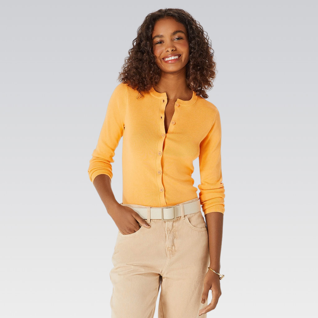 Cardigan Feminino Slim Tricô Leve Viscose Hering