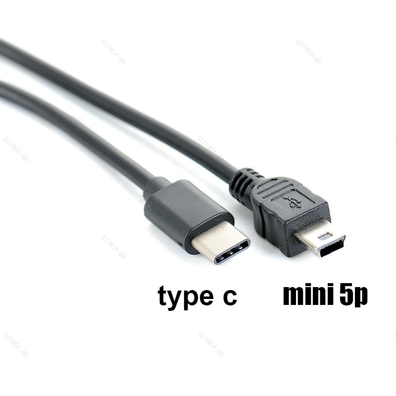 USB Tipo C 3.1 Macho Para Mini 5 Pinos B 5p Plug Conversor OTG Conector Adaptador Cabo De Dados Chumbo Câmera Móvel BR20