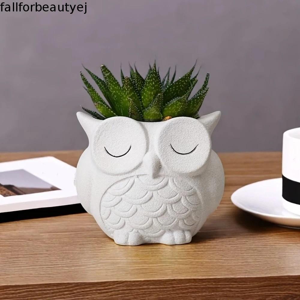 Plantador De Coruja FALLFORBEAUTYEJ , Vaso Suculento Resistente À Corrosão De Cerâmica , Potes Decorativos De Cebola Ver