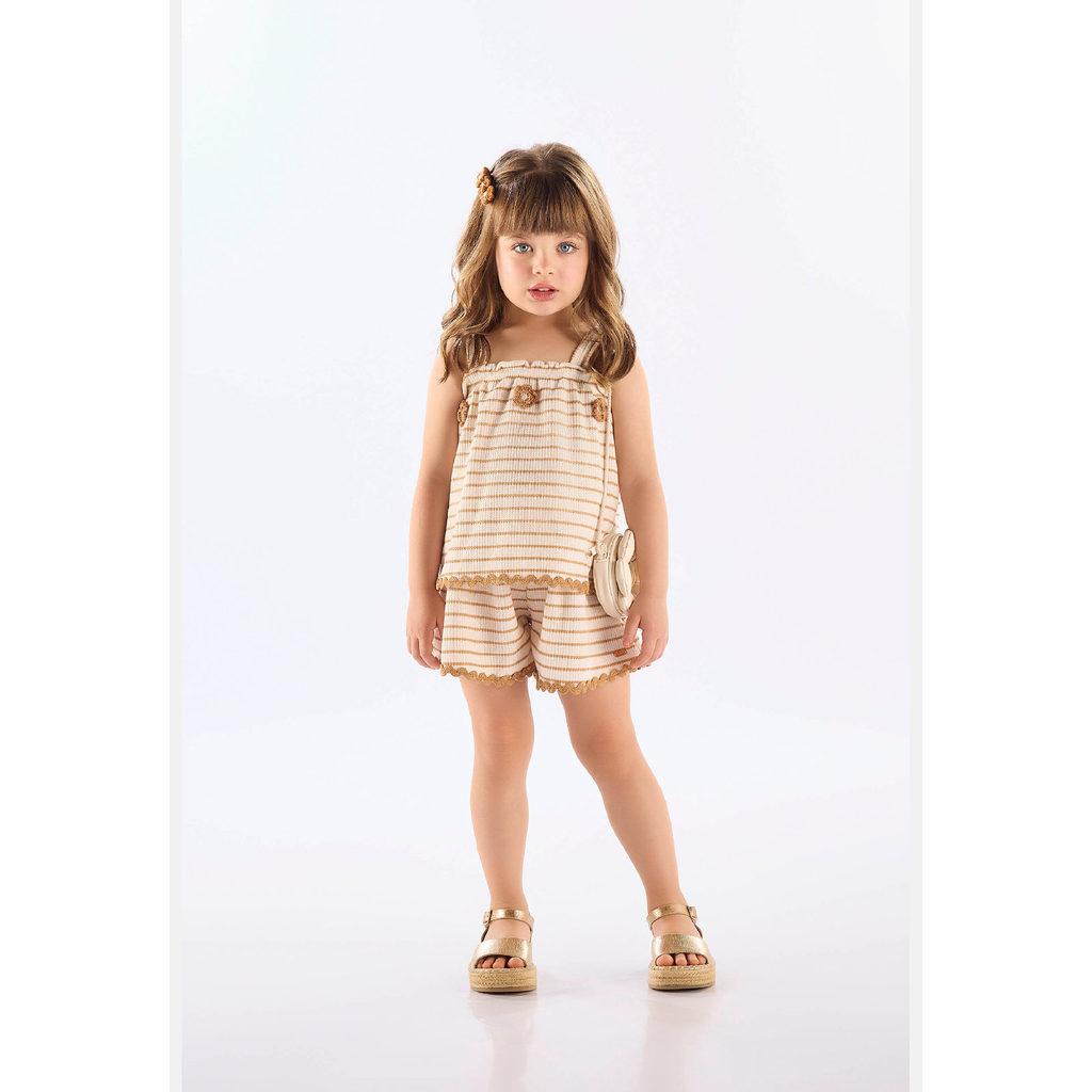 Conjunto Menina Bata e Short Up Baby