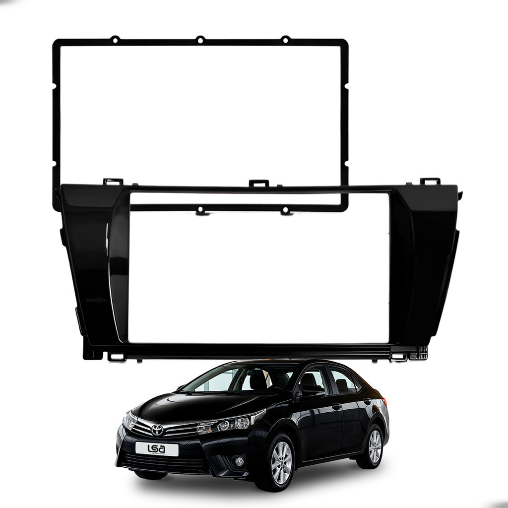 Moldura Painel Fiamon 7” Corolla 2014-2016 para Central Multimídia MP5 com Alta Resistência e Acabamento Premium
