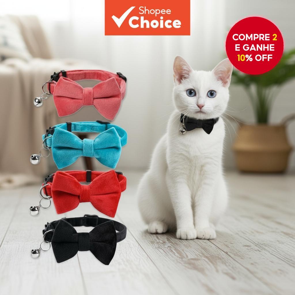  1 peça adorável gola de veludo cotelê com detalhe de laço para gatos e filhotes, perfeita para suprimentos de estimação