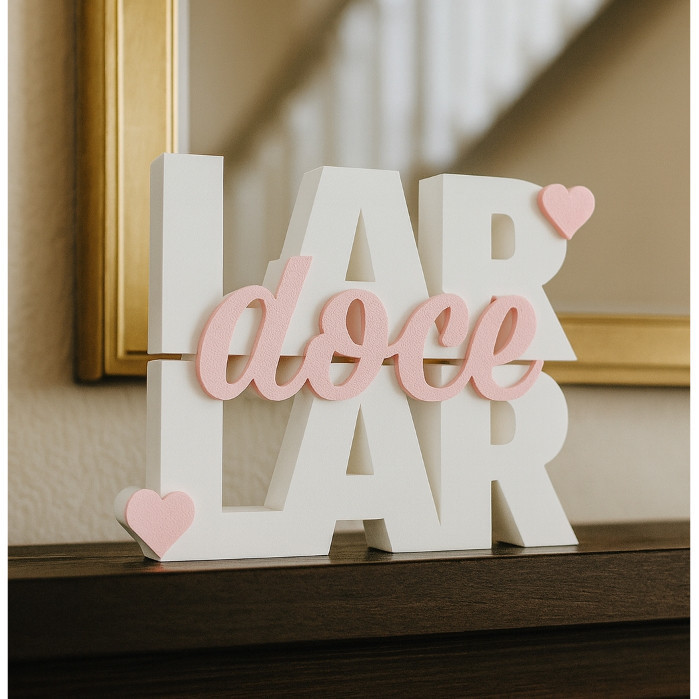 Letreiro Decorativo Lar Doce Lar Modrno para Sala Quarto Escritório Idal para Decoração d Casa e Presente Criativo