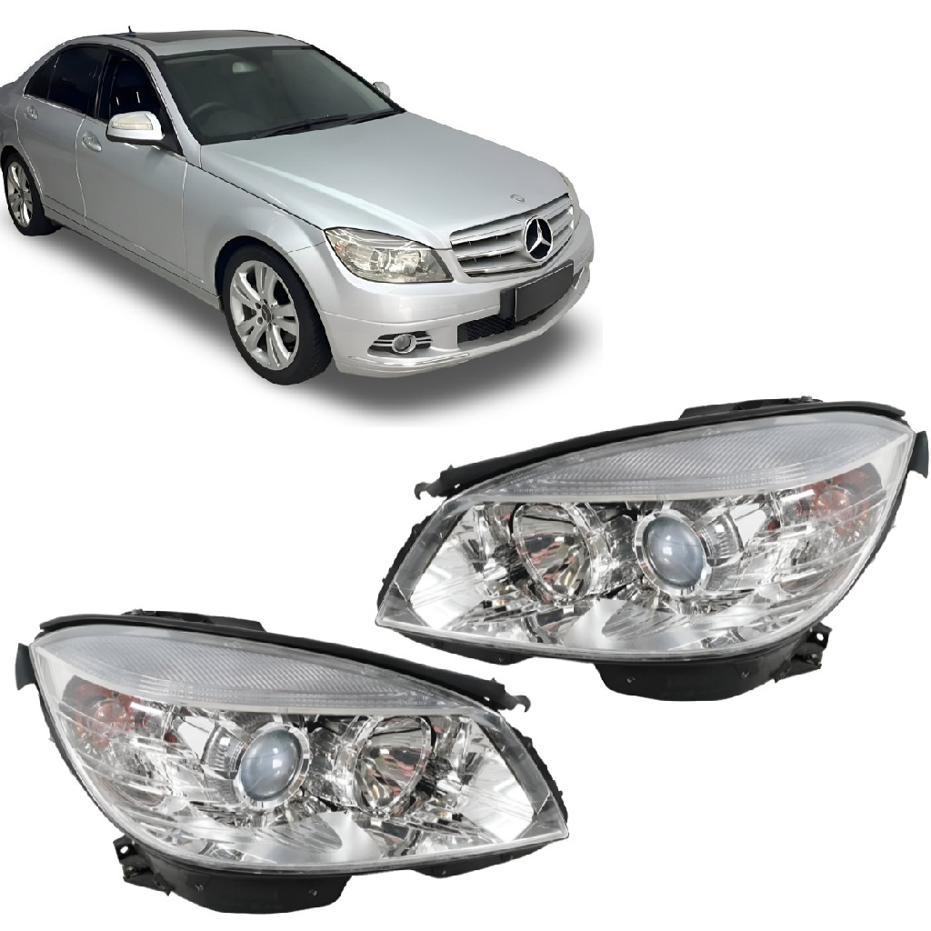 Par Farol Dianteiro Mercedes C180 C200 C280 2007 2008 2009 2010 2011 A2048208361 A2048208461