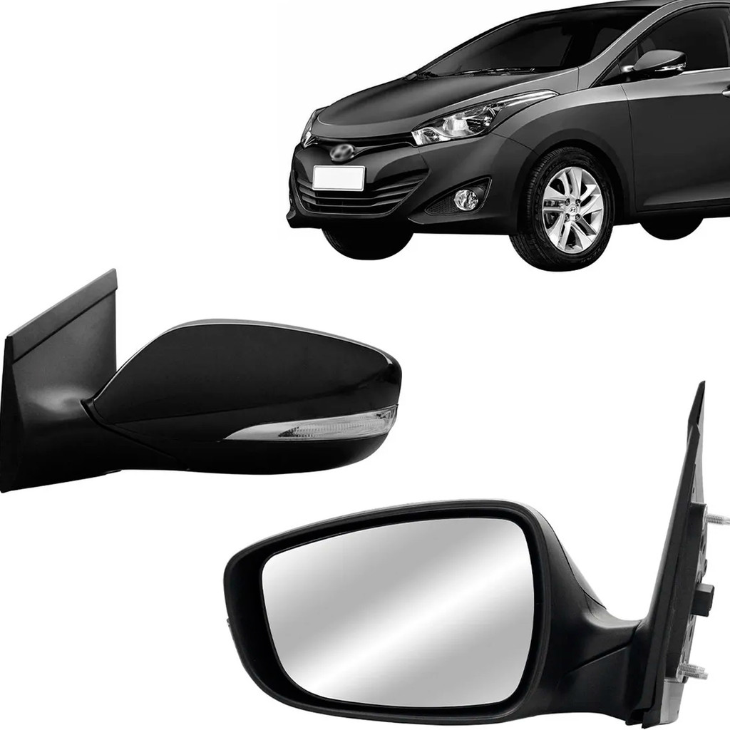 Retrovisor Externo Hb20 2013 2014 2015 2016 Elétrico Com Pisca