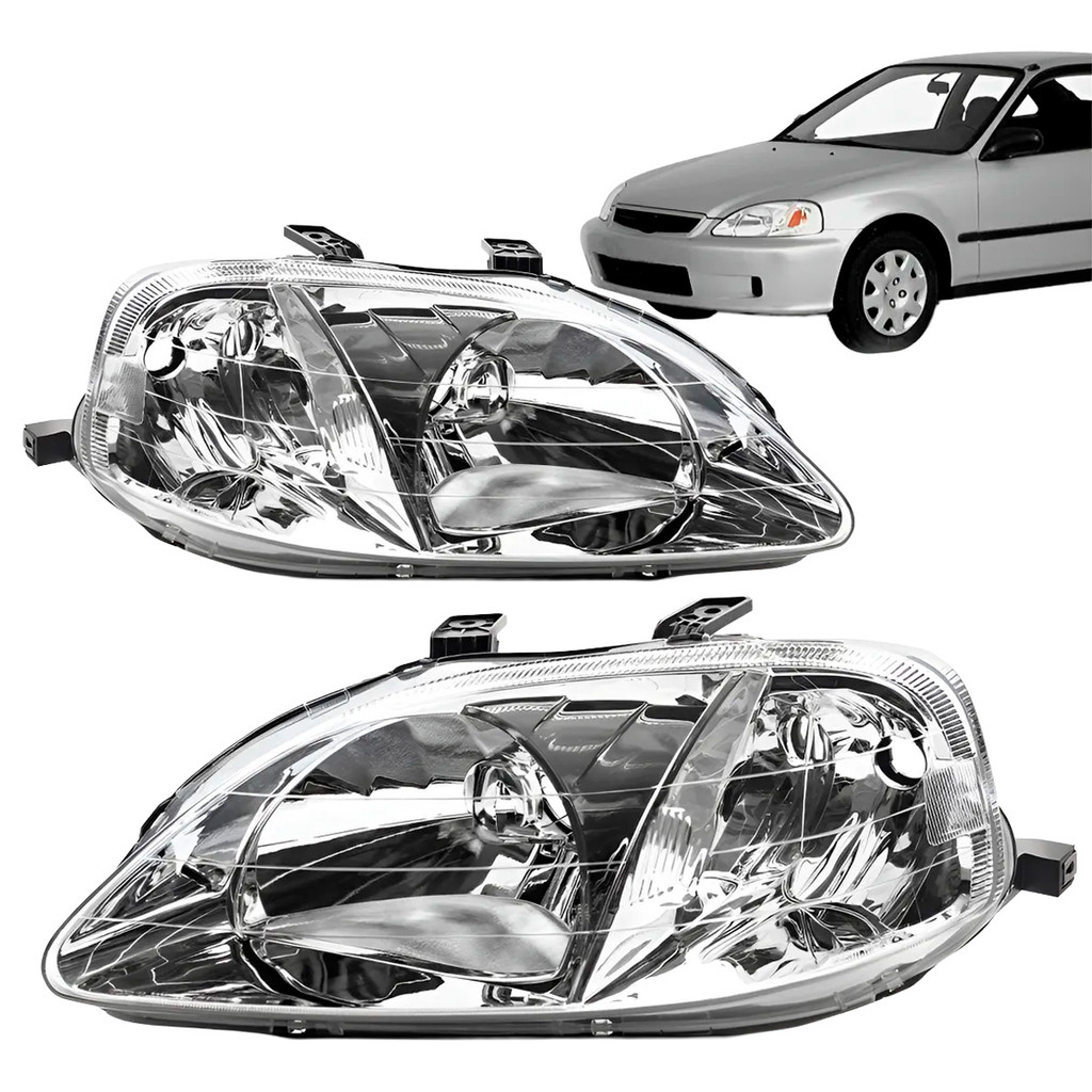 Farol Civic 99 2000 Cromado