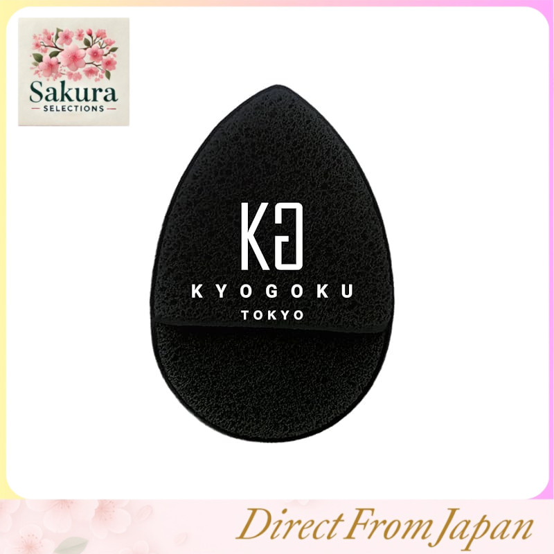 Kyogoku Carbon Face Wash Puff, Facial Cleansing Puff, Face Wash Sponge, Charcoal Face Wash, Pore Care, Dullness Care, Exfoliation, Suitable for Sensitive Skin, Blackhead Removal, Face Care, Supervised by a Beauty Expert