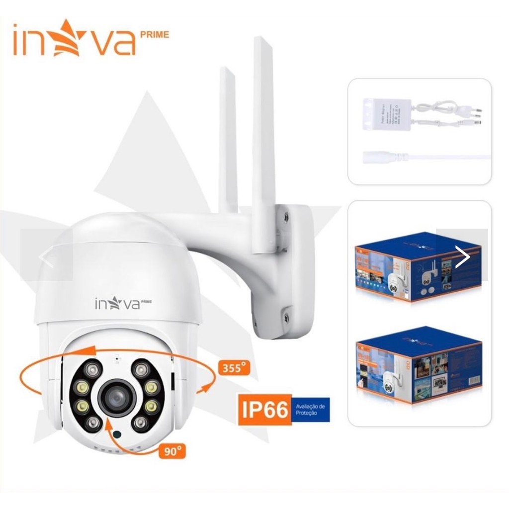 Inova Câmera De Segurança Inteligente Wifi Com Resistência À Água Inova Kv-182