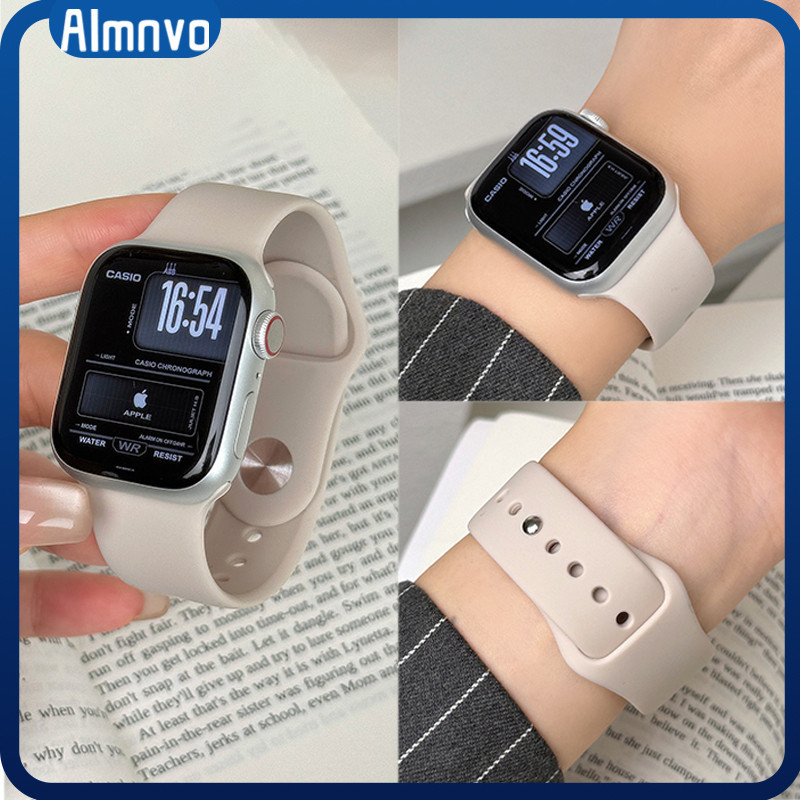 Pulseira De Silicone Para Relógio Apple Watch Series 11 10 9 8 7 IWatch SE Ultr