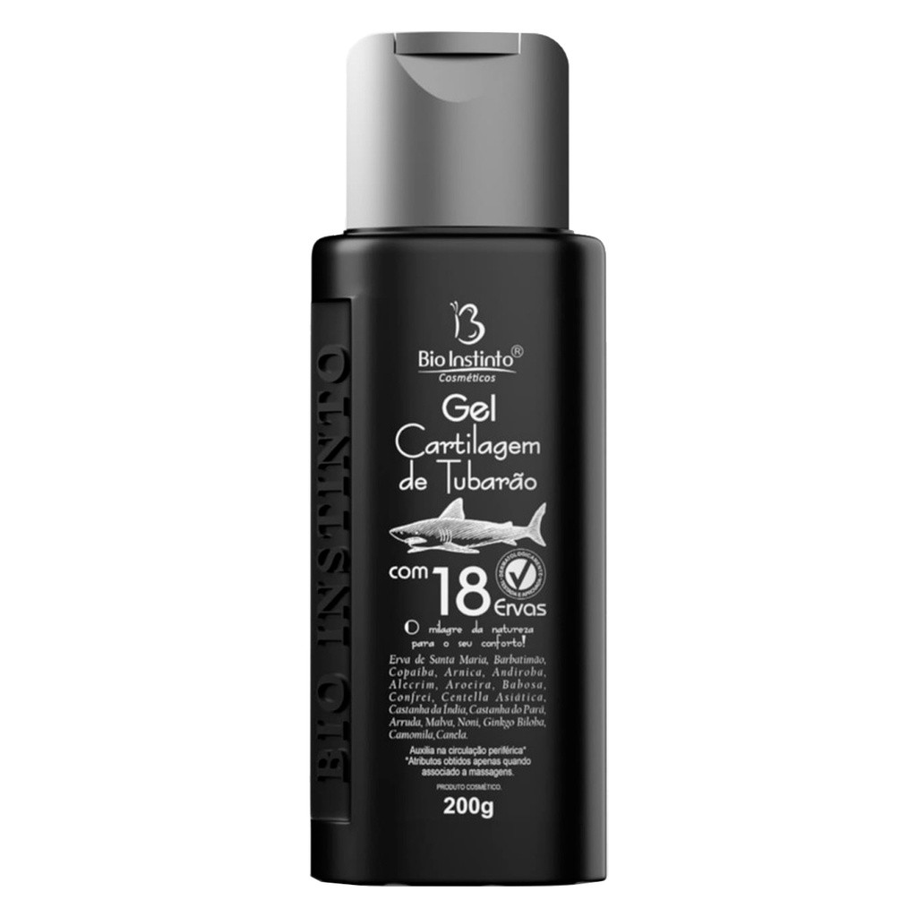 12 Un. Gel Cartilagem De Tubarão 18 Ervas - Bio Instinto  200g