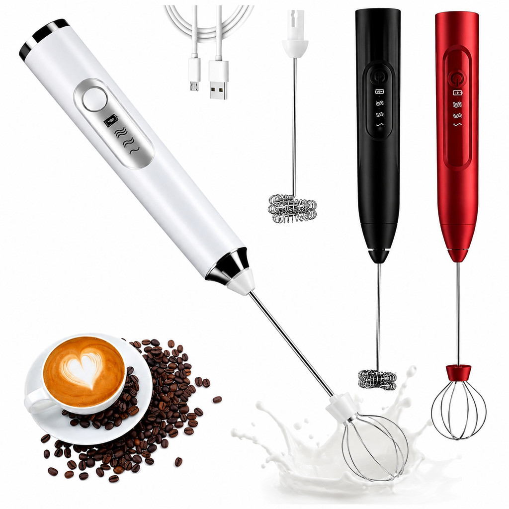 Mini Mixer Elétrico USB 2 em 1 Bebidas Leite Café Clara de Ovo Batedor Misturador Prático