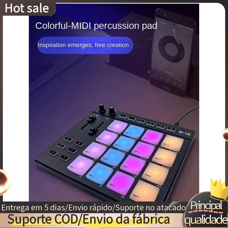 Almofada De Percussão De Teclado MIDI B16-Para Arranjador De Controlador De DJ De Productio Musical , Acabamento Fino
