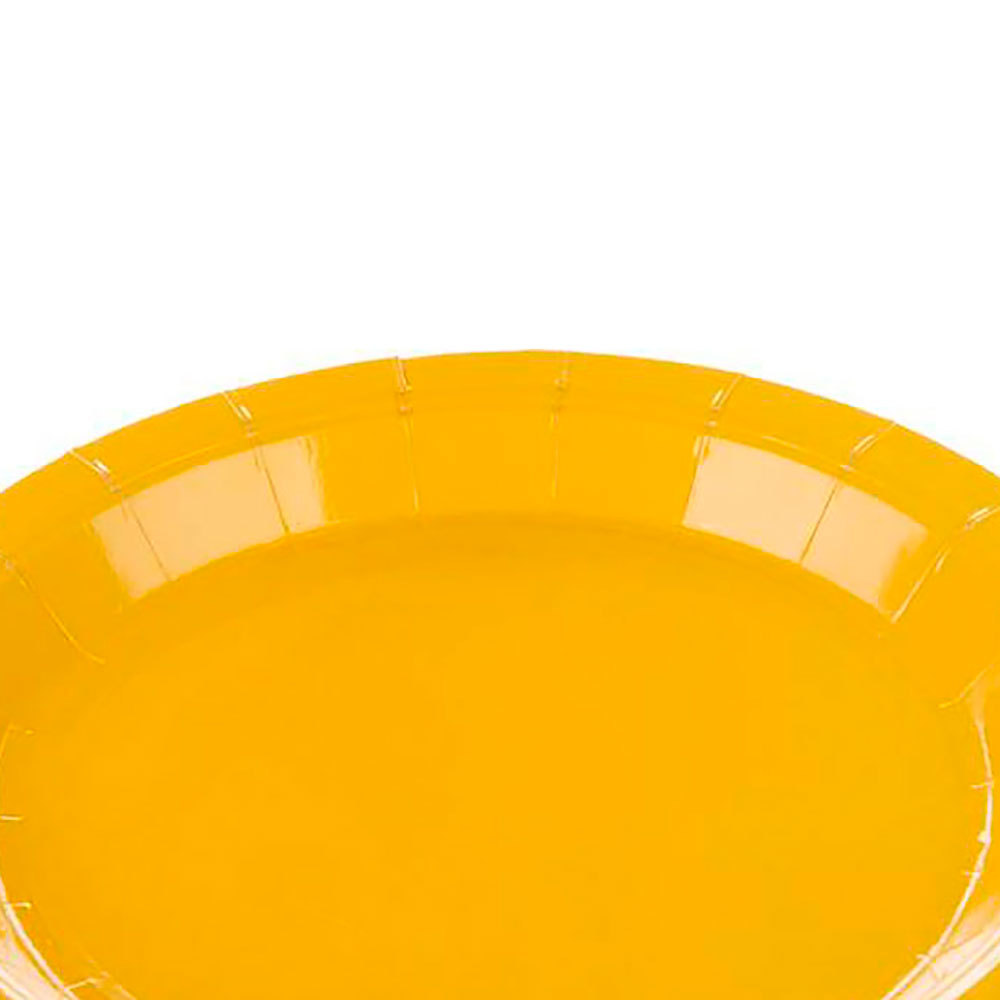 Prato Descartável 10 Unidades Amarelo 18cm - Silver Plastic · foto 2
