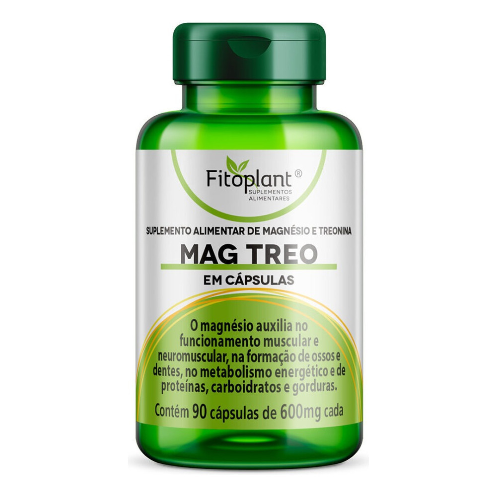 Mag Treo 600mg – 90 Cápsulas | Fitoplant – Magnésio + L-Treonina
