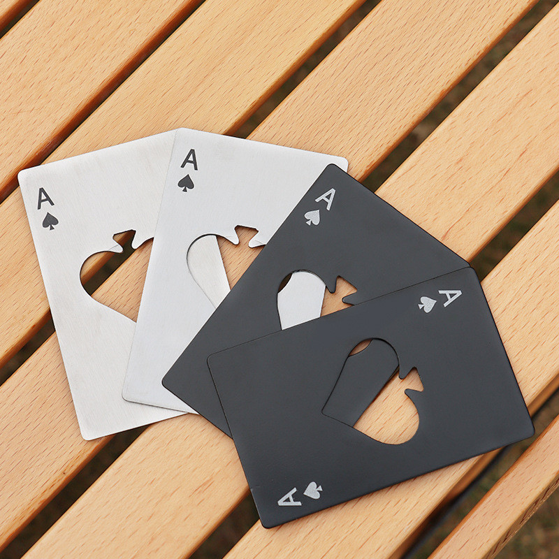 Espadas um tipo cartão saca-rolhas criativo jogando cartas de aço inoxidável casa comida bebida ao ar livre saca-rolhas