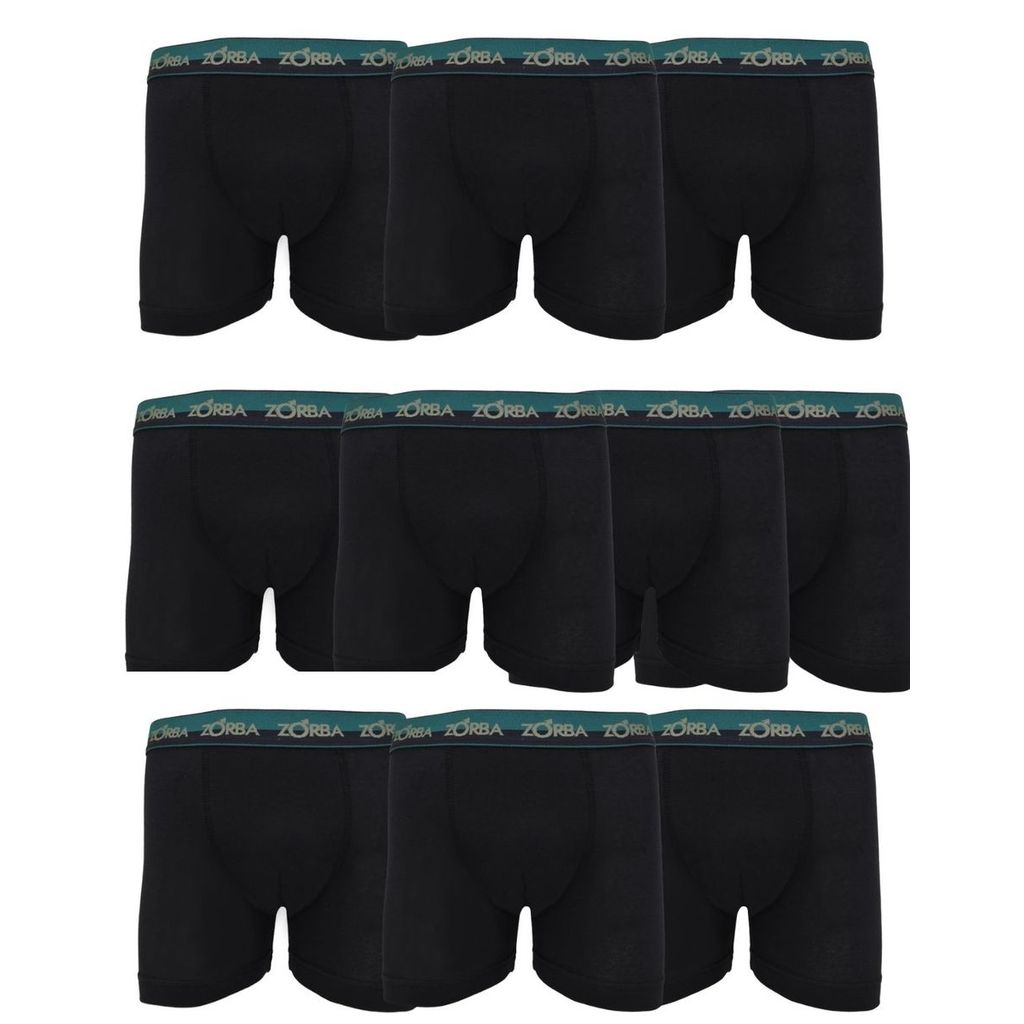 Kit 10 Cuecas Boxer Box Zorba Max 702 Cós Elástico Ajuste Perfeito 100% Algodão