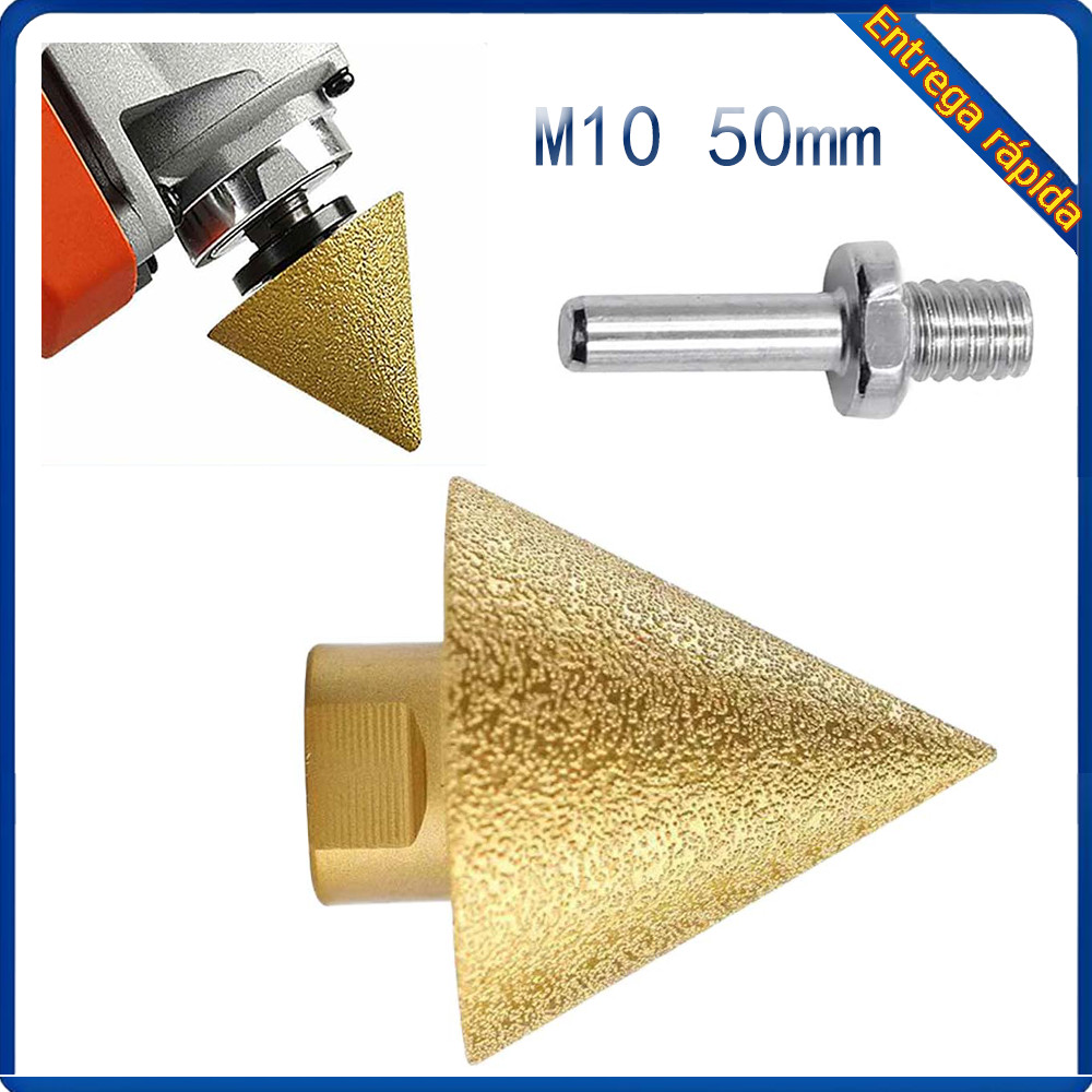 Broca de fresagem de diamante M10 M10 Diâmetro dourado 50 mm com haste de ligação 1 M10 para abertura de azulejo cerâmic