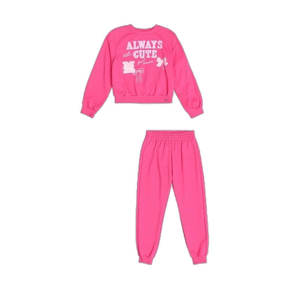 Conjunto de moletom infantil pink H7196 Momi