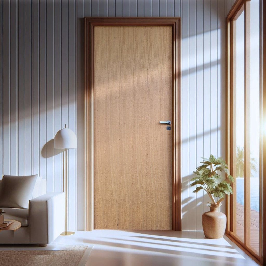 Folha de Porta de Madeira Angelim 210x92cm Uniportas 210cm x 92cm