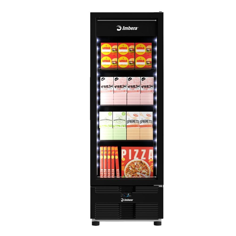 Congelador Vertical Imbera 597 Litros Porta de Vidro Full Black EVZ21 Max
