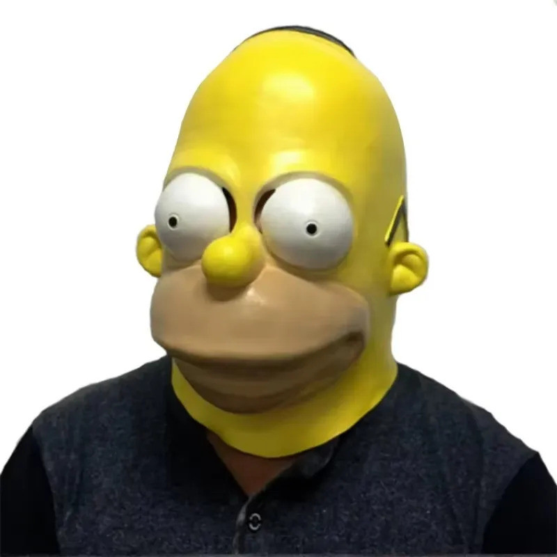 Máscara De Cosplay  Halloween Homer Simpson Latex Premium