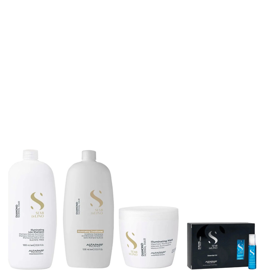 Kit Tratamento Ampolas Alfaparf Semi Di Lino Diamond