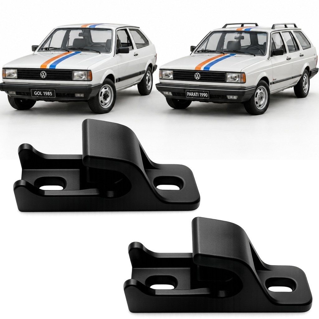Par Mancal Suporte Tampão Bagagito Gol Parati Quadrada 1980 A 1996 Preto ABS Direito Esquerdo