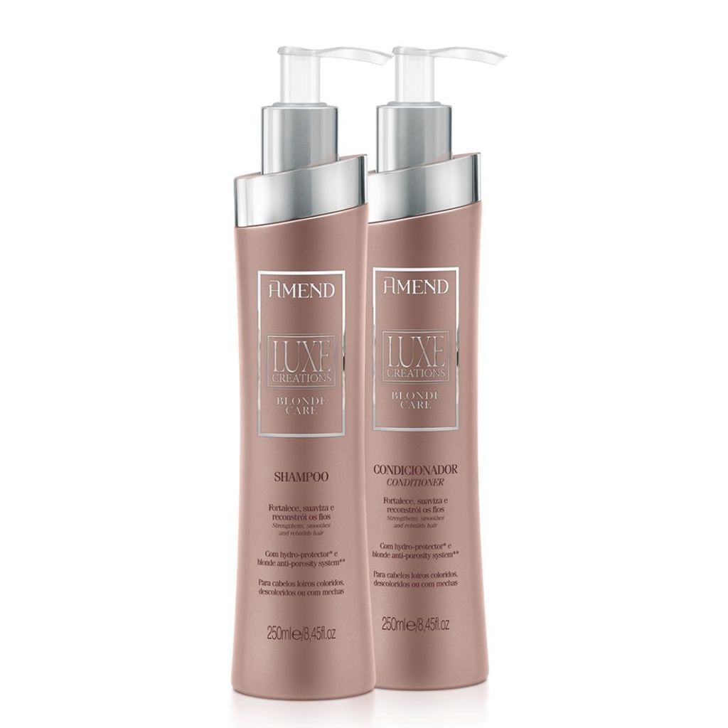 Kit Shampoo 250ml + Condicionador 250ml | Amend Luxe Creations Blonde Care