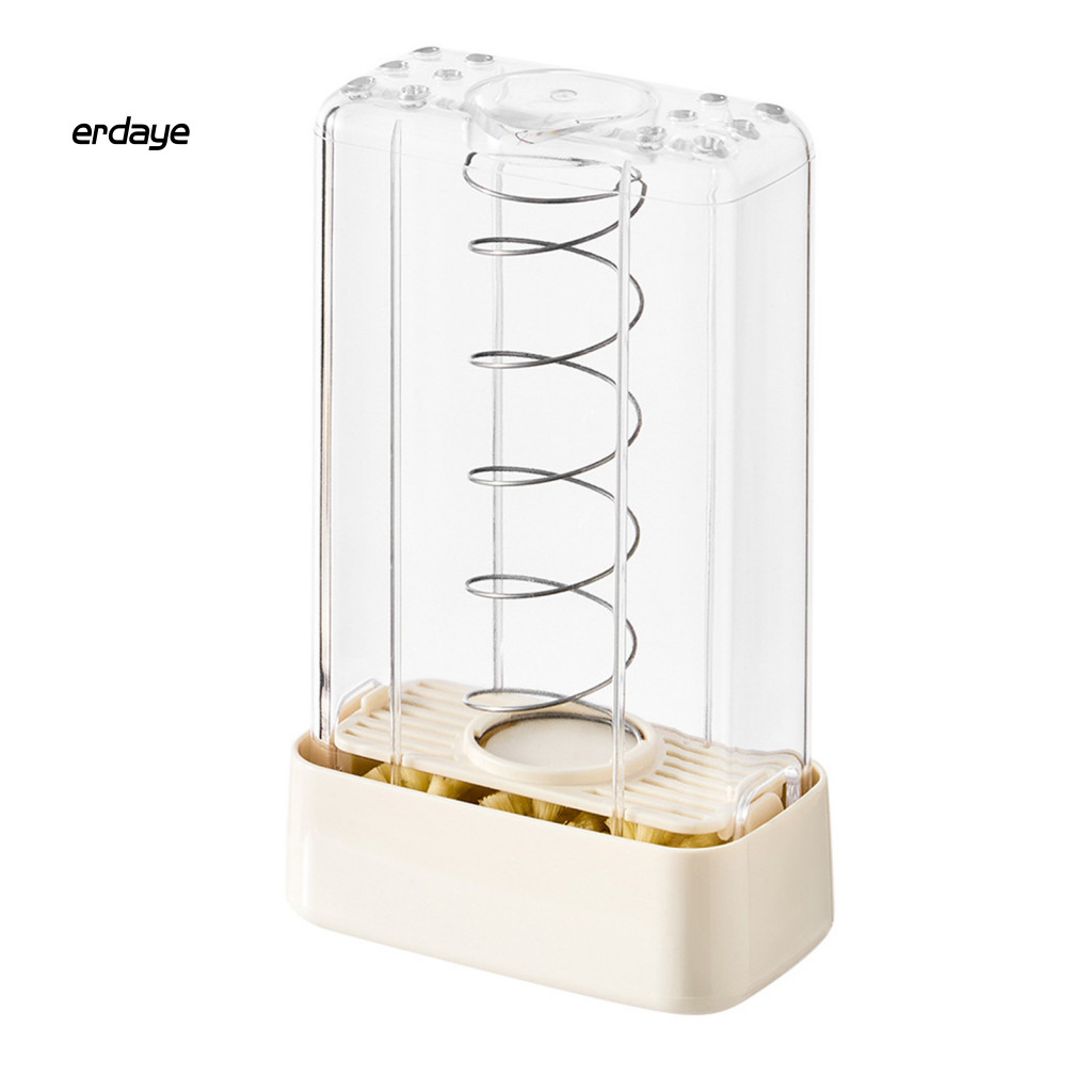 Soap Storage Box with Foaming Dispenser Drainage Ventilation Spring-loaded Tray Soft Bristle Brush Holder – Ideal for