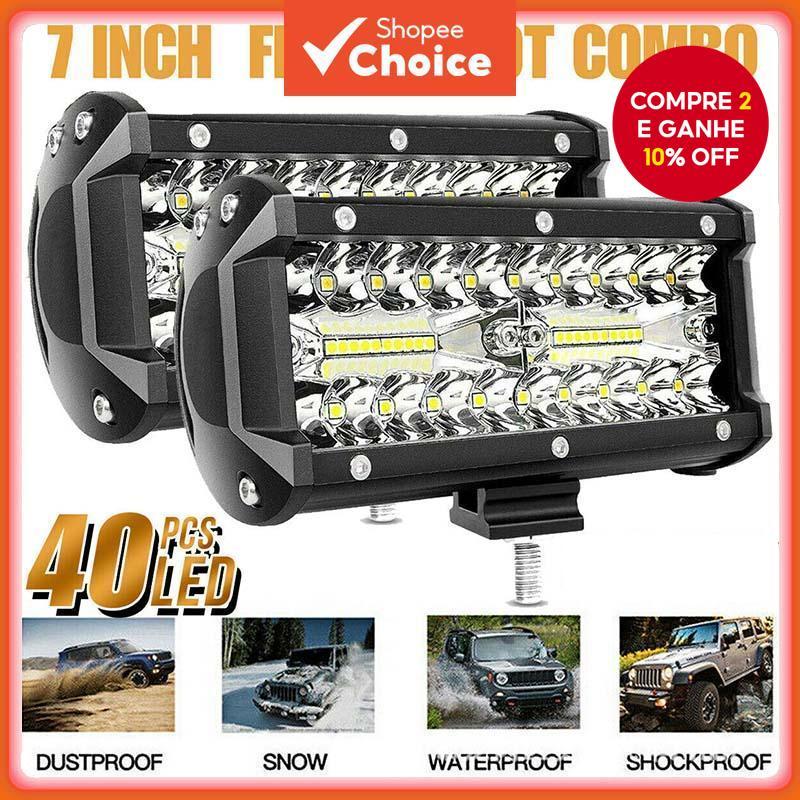 40LED 400W Offroad Spotlight Carro Led Barra De Luz De Trabalho À Prova D'água