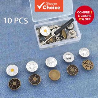 Kit De Botão Jeans Sem Costura , 20 Peças-Apertador De Cintura Perfurações , Redutor De Tamanho De Calças Ajustáveis em Oferta na Shopee