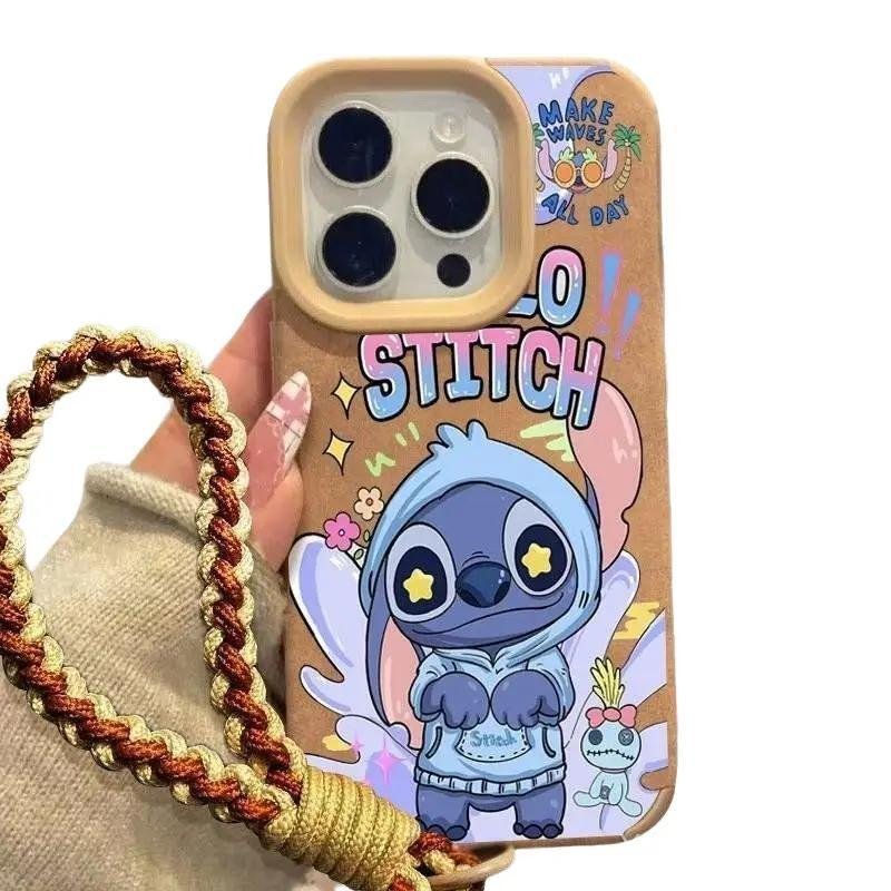 Capa de Telefone, Capa de Pelúcia, Design Fofo de Lilo & Stitch, Compatível com iPhone 12, 11, 15, 14, 13, 16, 17, Pro