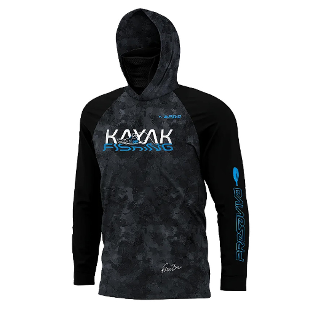Camiseta de Pesca Presa Viva Poliamida Baca 26 Com Capuz e Tube Neck