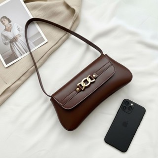 Bolsa Feminina de Ombro Café Baguete Estilosa Casual Para Celular em Oferta na Shopee