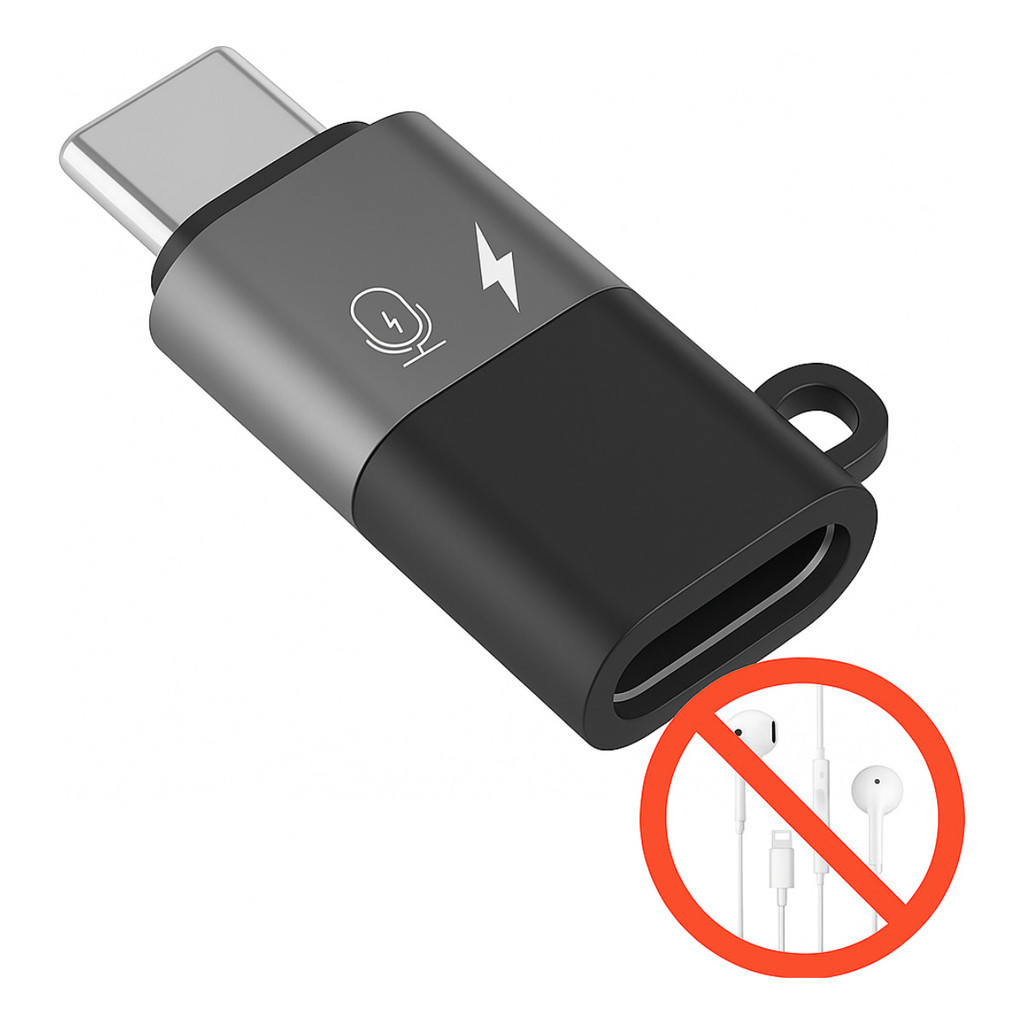Adaptador De Lightning Para Usb C Para iPhone 15 16 Microfone Carregamento Cor Cinza em Oferta na Shopee